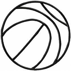 Basketball Embroidery Design 3